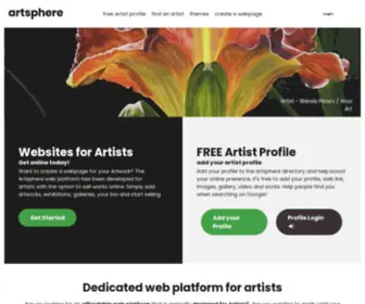 Artsphere.com.au(Websites for Artists) Screenshot