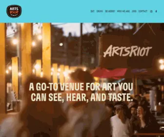 Artsriot.com(Restaurant, Bar, and Venue in Downtown Burlington, VT) Screenshot