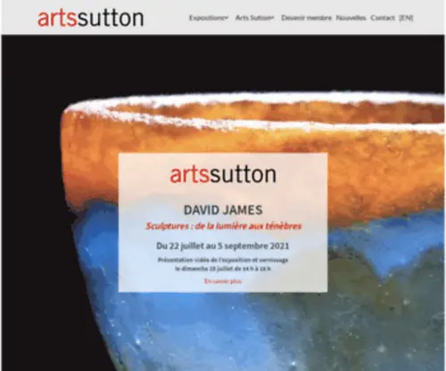 Artssutton.com(Centre d'art Arts Sutton) Screenshot