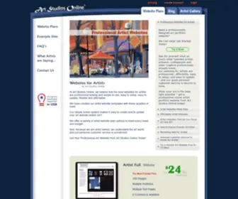 Artstudiosonline.com(Websites for Artists) Screenshot