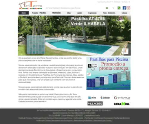 Artterrapastilhas.com.br(Art Terra Pastilhas e Revestimentos para Piscinas) Screenshot