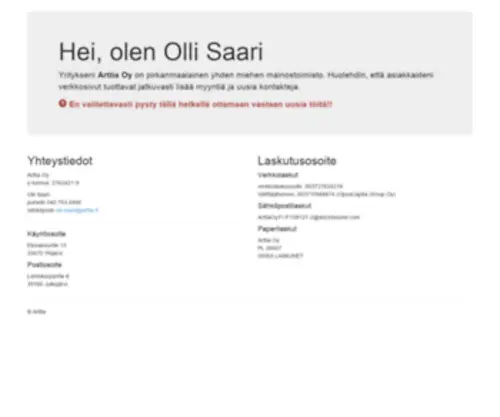 Arttia.fi(Arttia Oy) Screenshot