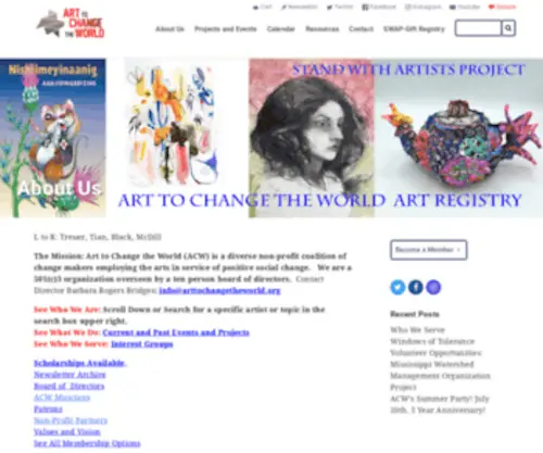 ArttochangetheWorld.org(The specific purpose of the non) Screenshot