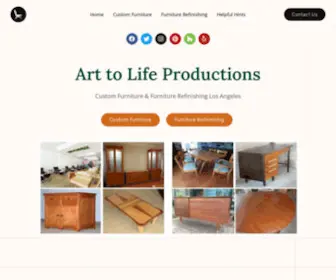 Arttolifeproductions.com(Custom Furniture and Furniture Refinishing Los Angeles) Screenshot