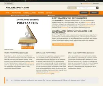 Artunlimited.com(Kunstkaarten en postkaarten winkel) Screenshot