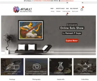 Artvault.co.in(Online Art Gallery for Original Indian Paintings & Handicrafts) Screenshot