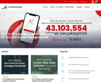 Artvin.gov.tr(T.C. Artvin Valiliği Resmi Web Sayfası) Screenshot