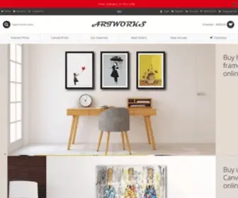 Artworks.ae(Buy Canvas & Framed Wall Art Online in Dubai UAE) Screenshot