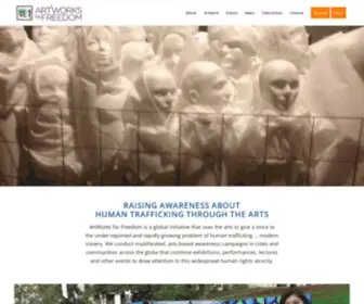 Artworksforfreedom.org(Fighting human trafficking through art) Screenshot