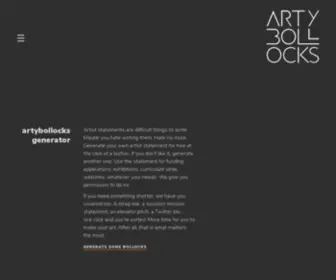 Artybollocks.com(If you're an artist and have been slaving away for hours at your artist statement) Screenshot