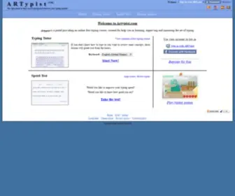 Artypist.com(The free touch typing tutor) Screenshot