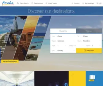 Arubaairlines.com(Aruba Airlines) Screenshot