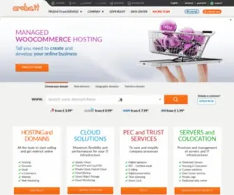 Arubamediamarketing.it(Hosting, Domini, Cloud, Trust services, PEC, Firma, Server) Screenshot