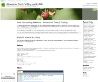 Arubin.org(Alexander Rubin's Blog on MySQL) Screenshot