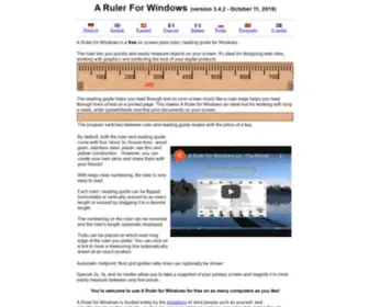 Arulerforwindows.com(Free on screen pixel ruler and reading guide for Windows) Screenshot