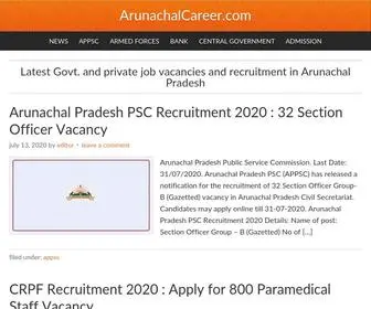 Arunachalcareer.com(ArunachalCareer) Screenshot