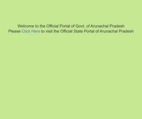 Arunachal.gov.in(Official state portal of arunachal pradesh) Screenshot
