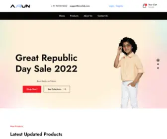 Arunfab.com(#1 Online Fabric Store) Screenshot