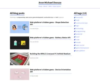 Arunmichaeldsouza.com(Arun Michael Dsouza) Screenshot