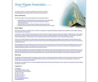 Arunnigam.com(Arun Nigam Associates Solicitors) Screenshot