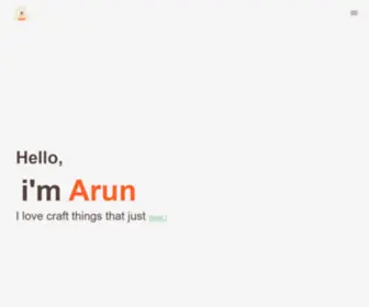 Arunsfolio.com(Web/UI Designer & Front) Screenshot