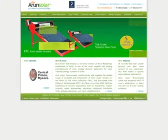 Arunsolar.co.in(Arun Solar Technologies) Screenshot