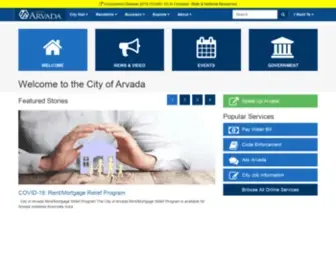 Arvada.org(City of Arvada) Screenshot