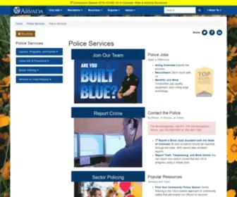 Arvadapd.org(Police Services) Screenshot