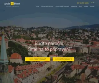 Arvinbenet.sk(Realitná kancelária Bratislava) Screenshot