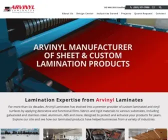 Arvinyl.com(Laminate Sheets) Screenshot