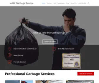 Arwgarbageservice.com(North Georgia Trash Collection) Screenshot