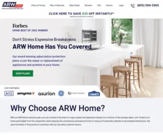 Arwhome.com(Home Warranty Plans) Screenshot