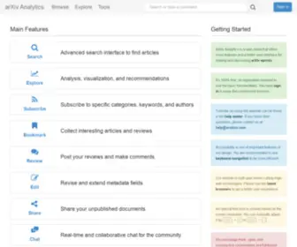 Arxitics.com(ArXiv Analytics) Screenshot