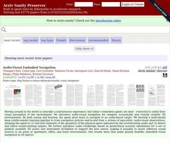 Arxiv-Sanity.com(Arxiv Sanity Preserver) Screenshot