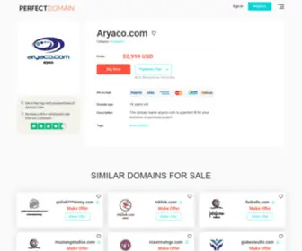 Aryaco.com(Aryaco) Screenshot