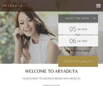 Aryaduta.com(Aryaduta Hotels in INDONESIA) Screenshot