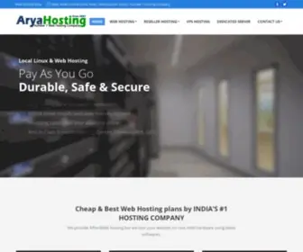 Aryahosting.com(Web Hosting) Screenshot