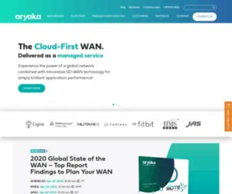 Aryaka.com(Cloud-First WAN) Screenshot