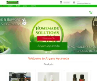 Aryansayurveda.com(Aryans Ayurveda Pritn Result) Screenshot