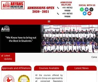 Aryanscollegeoflaw.com(Best Law College in Punjab) Screenshot