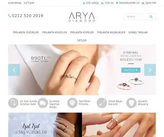 Aryapirlanta.com(Arya Pırlanta) Screenshot