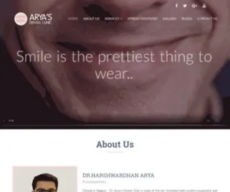 Aryasdentalclinic.com(Aryas Dental Clinic) Screenshot