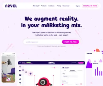 Aryel.io(Next-Gen 3D/AR Display Advertising) Screenshot