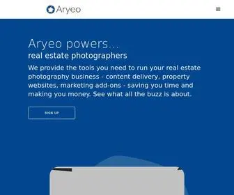 Aryeo.com(Real Estate Content Platform) Screenshot