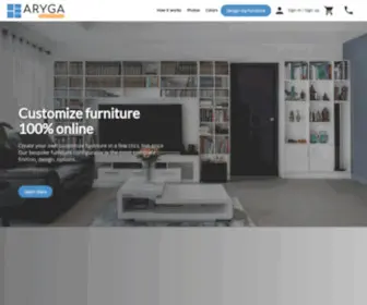 Aryga.com(Meubles sur mesure en ligne) Screenshot