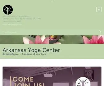 Aryoga.com(Arkansas Yoga Center) Screenshot