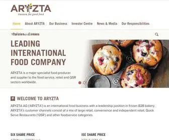 Aryzta.com(S business is speciality food ARYZTA) Screenshot