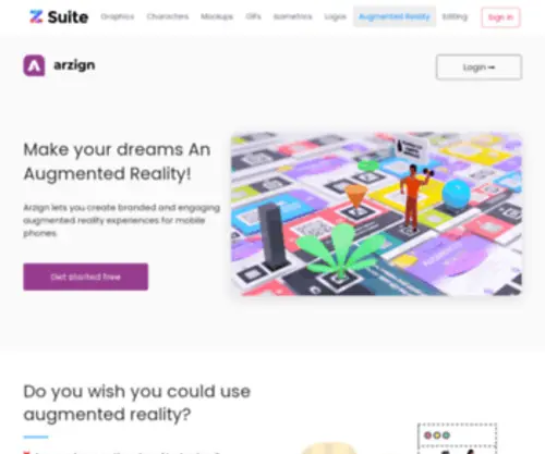 Arzign.io(Augmented Reality Software) Screenshot