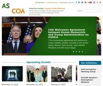 AS-Coa.org(Americas Society/Council of the Americas) Screenshot