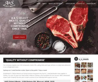 AS-Selectmeats.com.au(Wholesale Butcher Sydney) Screenshot